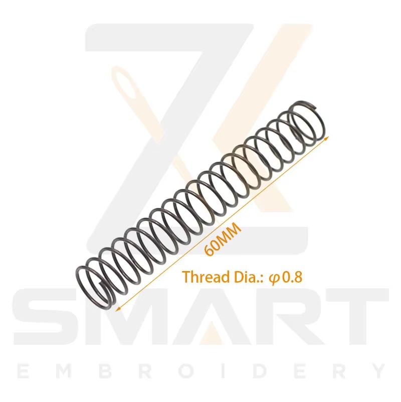 Presser Foot Return Spring Thread Dia. 0.8MM Hossza 60MM A Tajima SWF Kínai Fűrészgéphez N0502-0.8*55
