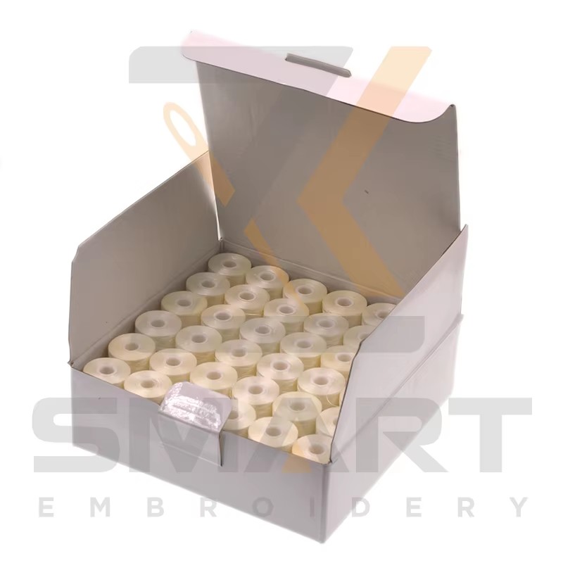 144 darab L méret Fehér színű Pre-sérült Bobbins Embroidery Machine Alkatrészek R06-75D/2W-L